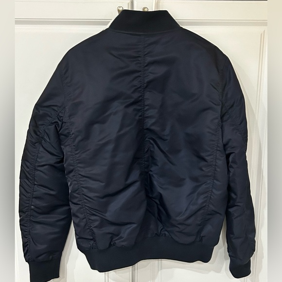 Men's Calvin Klein Navy Classic Nylon Bomber Jacket Size Small - Picture 3 of 15